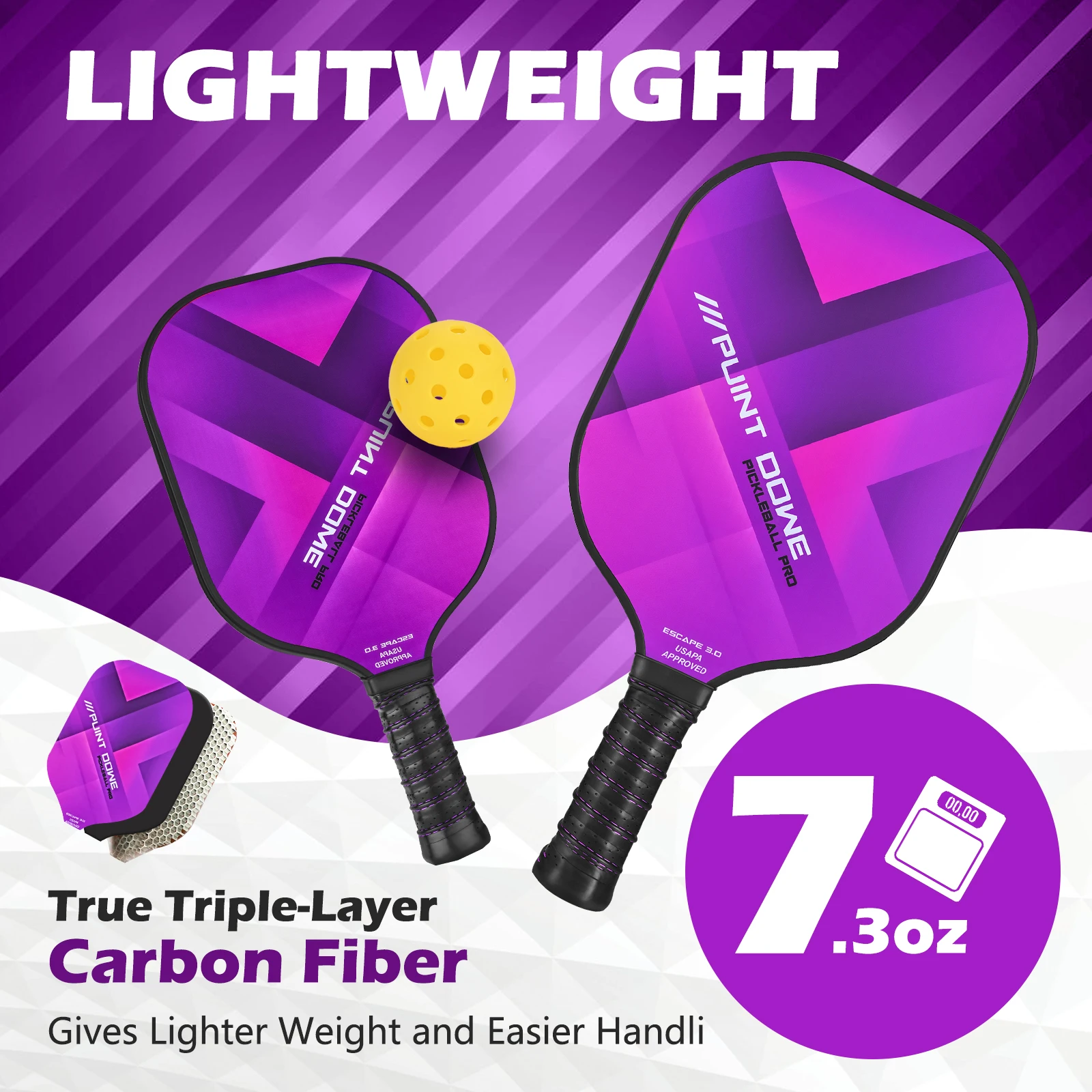 Pickleball Paddles Se 4 Pickleballs and Carry Case - Image 12